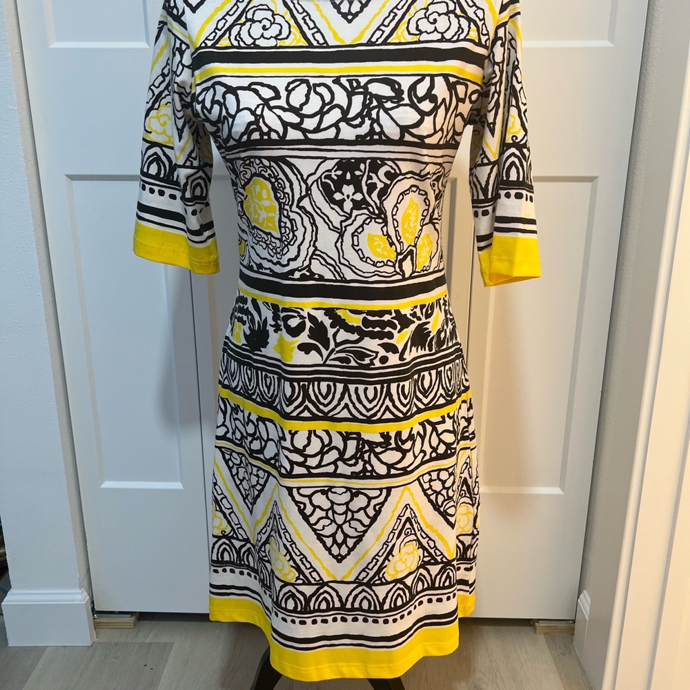 Colorful dress, size S, flirty crossed back straps.